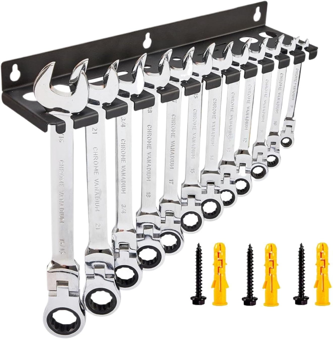  Générique Rack À Clés - Stockage D'Outils Grande Capacité,Support Mural Pour Clés | Pour Tournevis Hexagonaux Cliquet Cutter Ciseaux Maison Garage Atelier Espace Travail Coin