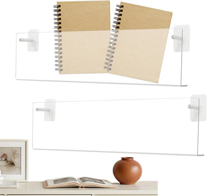  Générique Record Stand – Multifunctional Transparent Wall Shelf | Sturdy Mounting Tray For Books Magazines Notebooks Newspapers Living Rooms