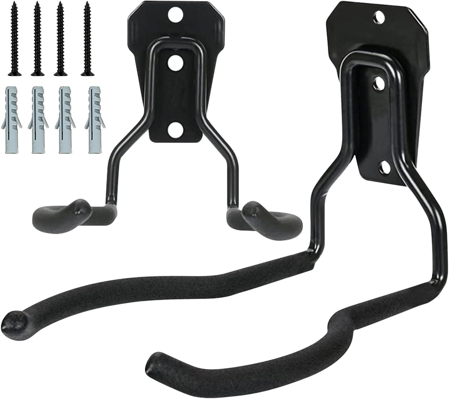  Générique Porte-Outil De Jardin Pour Outils Électriques,Porte-Outils Noir Antirouille - Jardin,Organisateur Polyvalent Gain De Place Avec Crochets Pour Système De Rangement Mural De Garage