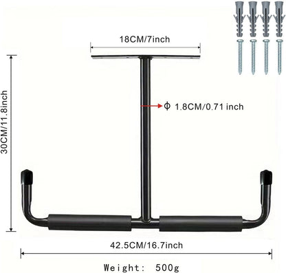  Racks De Rangement Pour Plafond De Garage,2 Pièces En Métal Robuste En T - Kit À Crochets Suspendus Garage,Pour Échelle, Bois, Équipements Sportifs, Pelles, Cannes À Pêche, Skis, Cave, Abri De