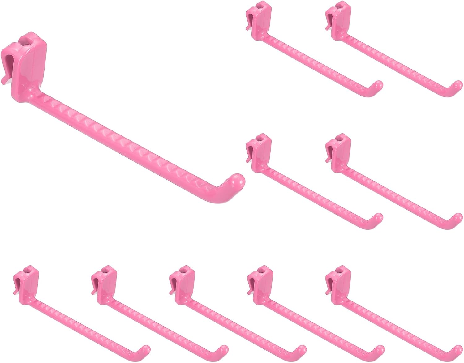  Sourcing Map Lot De 10 Crochets Muraux En Plastique Pour Panneau Mural De 12 Cm, Crochets D'étagère Pour Garage, Magasin, Entrepôt, Magasin, Maison, Magenta