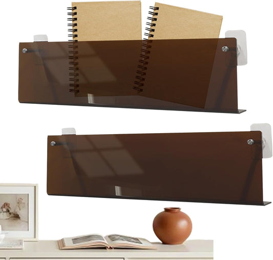  Porte-Disques De Rangement | Étagère Adhésive Et Transparente À Fonctions Multiples - Support D'Affichage Pour Plateau De Disques Sans Perçage - Pour Collectionneurs Amateurs De Musique Salon Chambre
