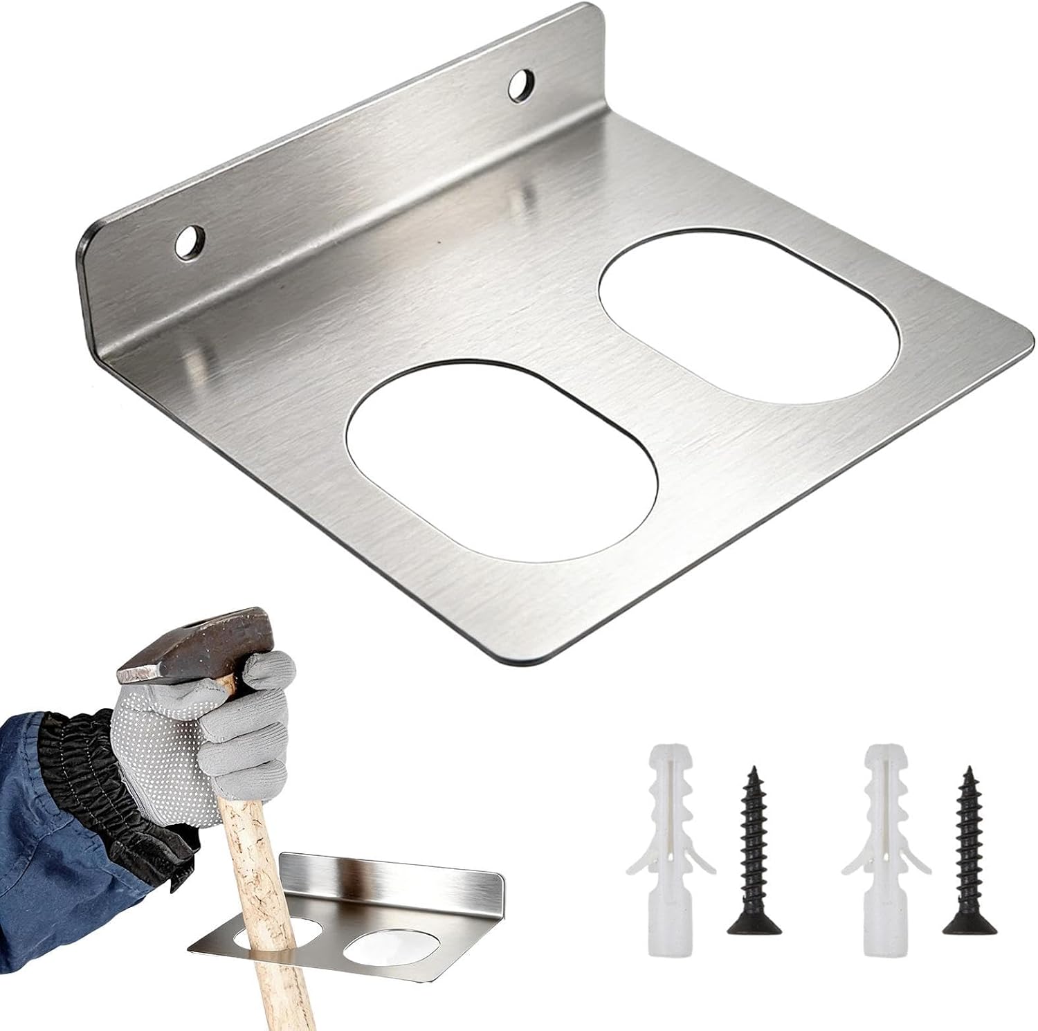  Organiseur D'outils En Acier Inoxydable, Support Mural Sécurisé, Support De Rangement D'atelier, Accessoire De Studio De Travail Du Bois Extérieur, équipement Utilitaire Pour Abri De Jardin