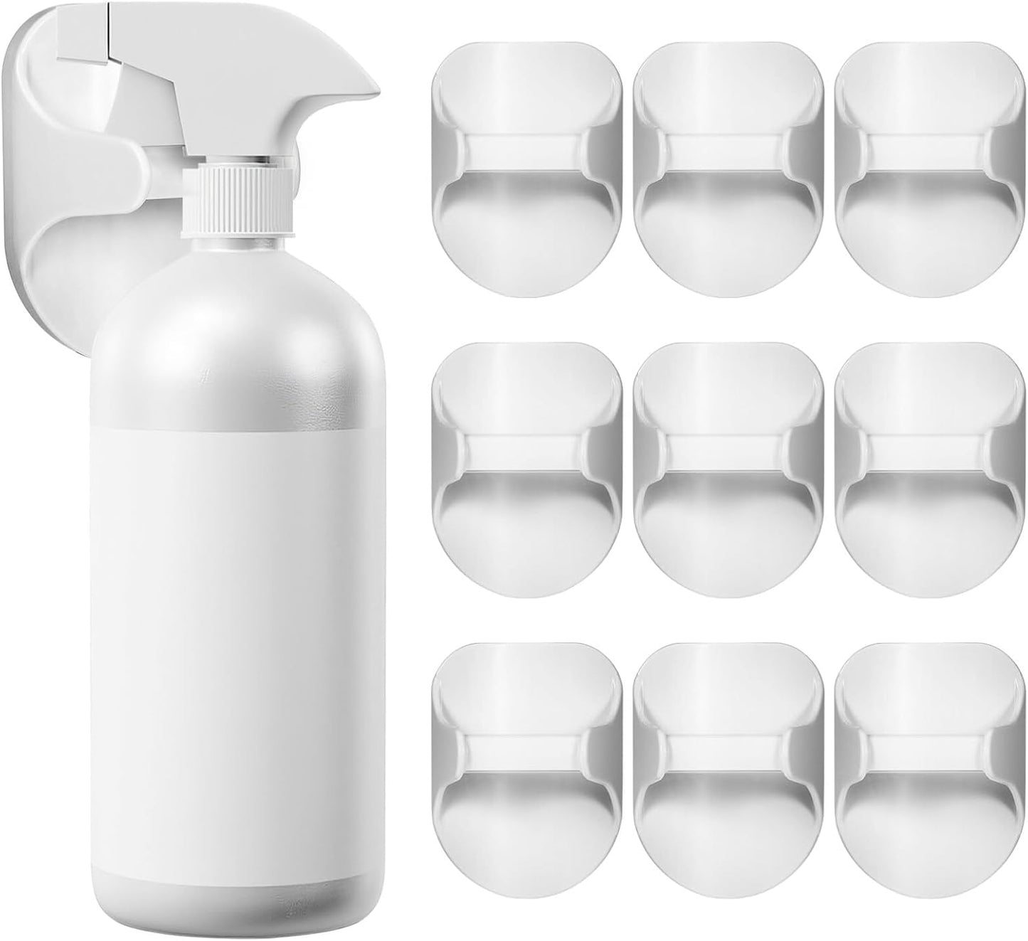 ULTECHNOVO 20pièces Support Adhésif Pour Bouteilles Vaporisatrices Lot De Fixation Murale Sans Perçage Organisateur Pratique Pour Cuisine Garage Et Atelier