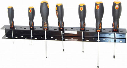 GENERIC Support Mural Pour Vis, Support De Rangement Avec Tournevis, 32,6 X 5,97 X 4,9 Cm, Support à Outils Robuste Pour Garage, Atelier, Abri De Jardin, Chambre, Organisation De La Maison