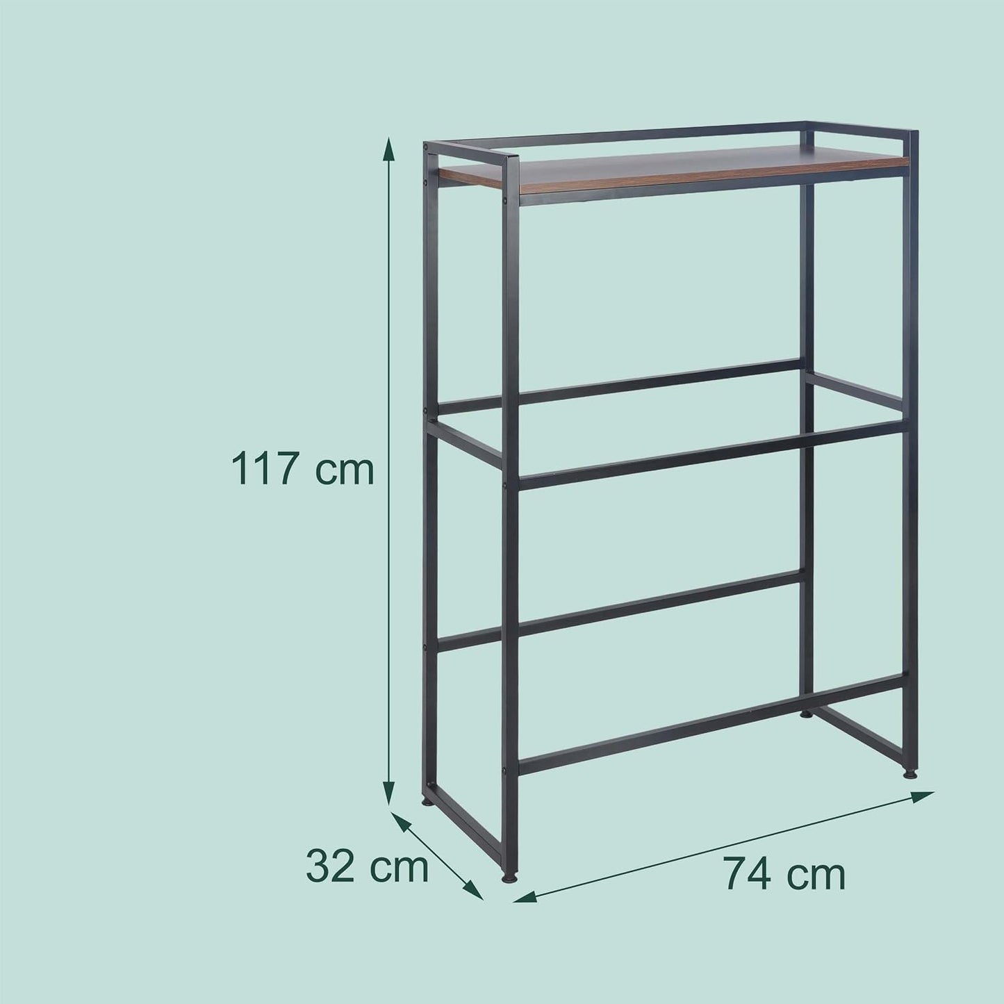 Relaxdays Étagère Pour Caisses à Boissons, 4 Caisses, H X L X P : 117 X 74 X 32 Cm, étagère Industrielle, Marron/Noir