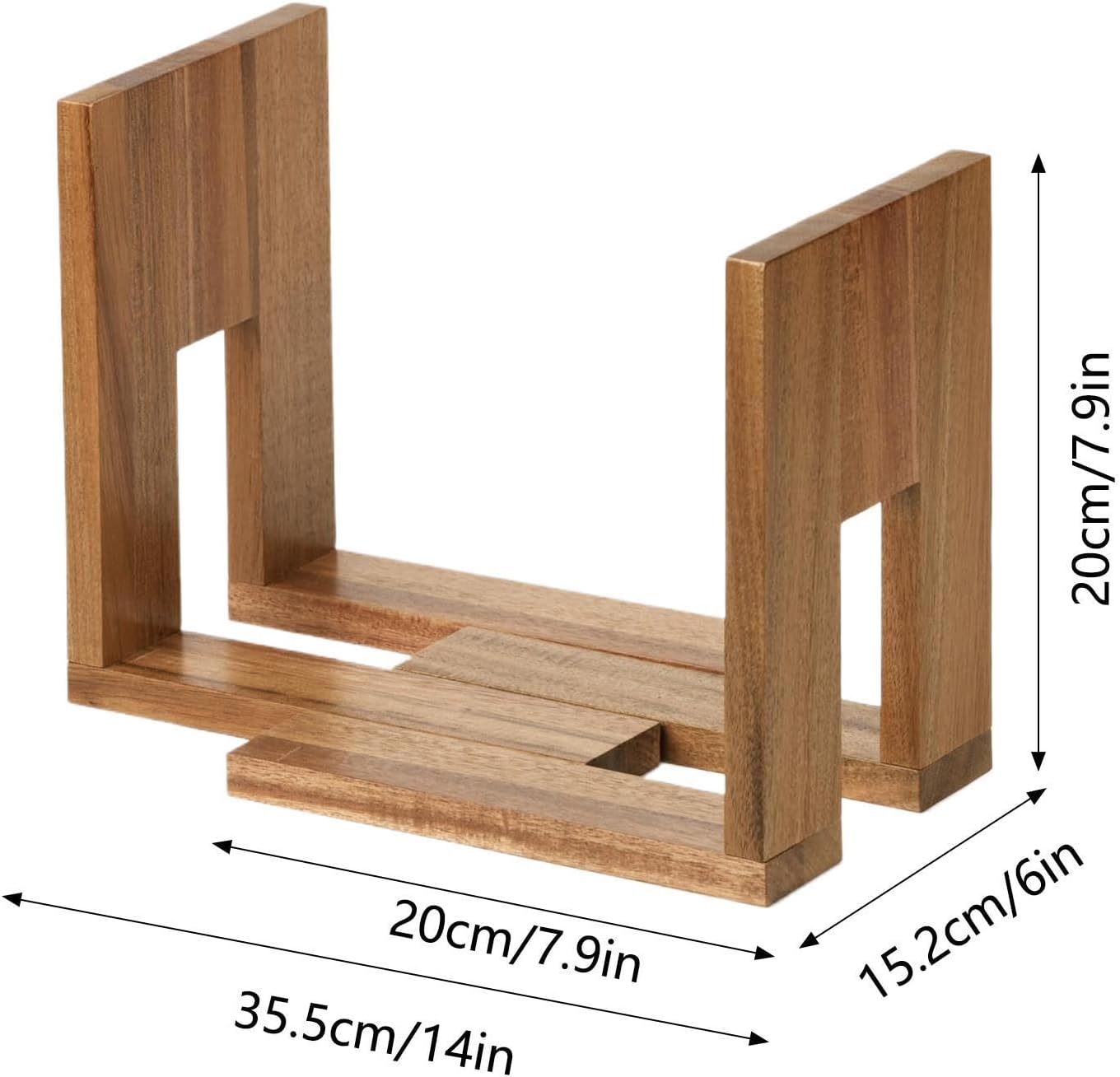  Support De Disques Vinyles - Organiseur En Bois Extensible Réglable - Étagère De Présentation Pour Livres, Magazines, Dossiers, Bureau, Bibliothèque, Armoire, Salon, Chambre à Coucher