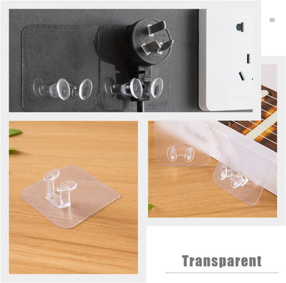  Ciieeo Supports De Prise Murale En Plastique 20pcs Sans Perçage Pour Organiser Câbles Et Prises Design Simple Et Montage Mural Facile