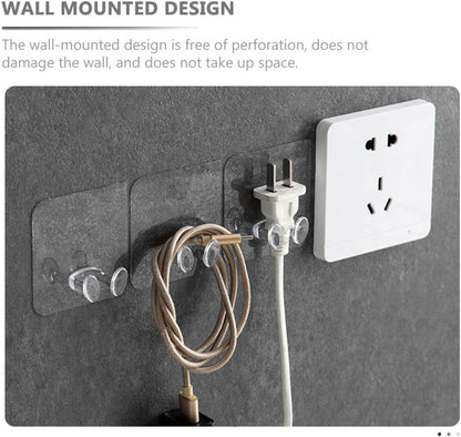  Ciieeo Supports De Prise Murale En Plastique 20pcs Sans Perçage Pour Organiser Câbles Et Prises Design Simple Et Montage Mural Facile