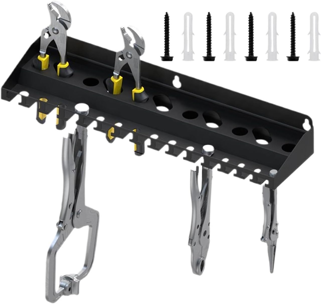 GENERIC Organisateur D'outils De Garage, Pince Utilitaire, Support De Rangement Mural De 650 G Avec Poignée, Détails De Base En Résine, Crochets Utilitaires D'atelier, Accessoires De Maison Pour Jardin, Cour