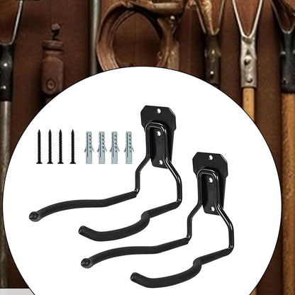  Générique Porte-Outil De Jardin Pour Outils Électriques,Porte-Outils Noir Antirouille - Jardin,Organisateur Polyvalent Gain De Place Avec Crochets Pour Système De Rangement Mural De Garage