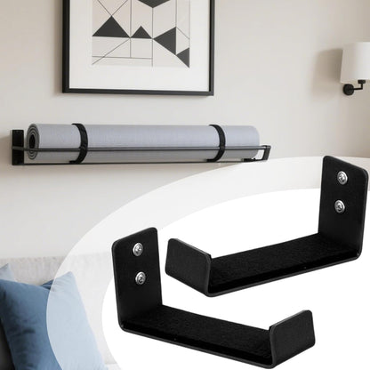  Lot De 2 Supports Muraux En Aluminium Pour Tapis De Yoga, Serviette De Gym, Maison, Bureau, Chambre