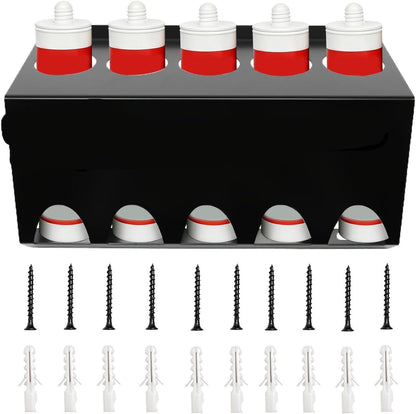 GENERIC Support De Tube De Calfeutrage En Métal | 5 Emplacements De Rangement Pour Tubes De Calfeutrage – Support Mural Pour Plombiers, électriciens, Décorateurs, Entrepreneurs, Bricoleurs, Charpentiers