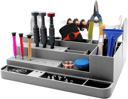  Générique Organisateur D'Établi | Compact Et Robuste Multi-Compartiments - Organisateur De Bureau Pour Tournevis - Pour Établi Maison, Atelier, Téléphone, Ordinateur, Outil Réparation, Vis, Puce