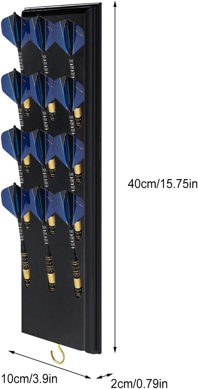 GENERIC Rangement De Fléchettes – Présentoir Mural En Bois | Organiseur De Fléchettes Avec Sac De Rangement, Pour L'organisation De L'entretien, Le Bureau, Le Club, Le Bar, La Salle De Jeux, Le Salon, La