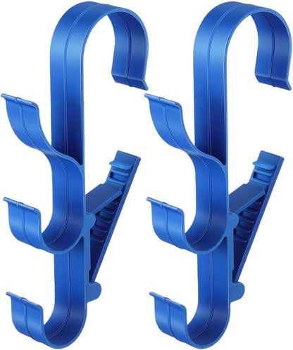 GENERIC Crochets De Piscine Pour Mâts, Support De Rangement étanche à 3 Crochets Réglables | Équipement De Piscine – Pour Tiges Télescopiques, épuisettes, Brosses, écumoire, Tuyau D'aspirateur, Outils De