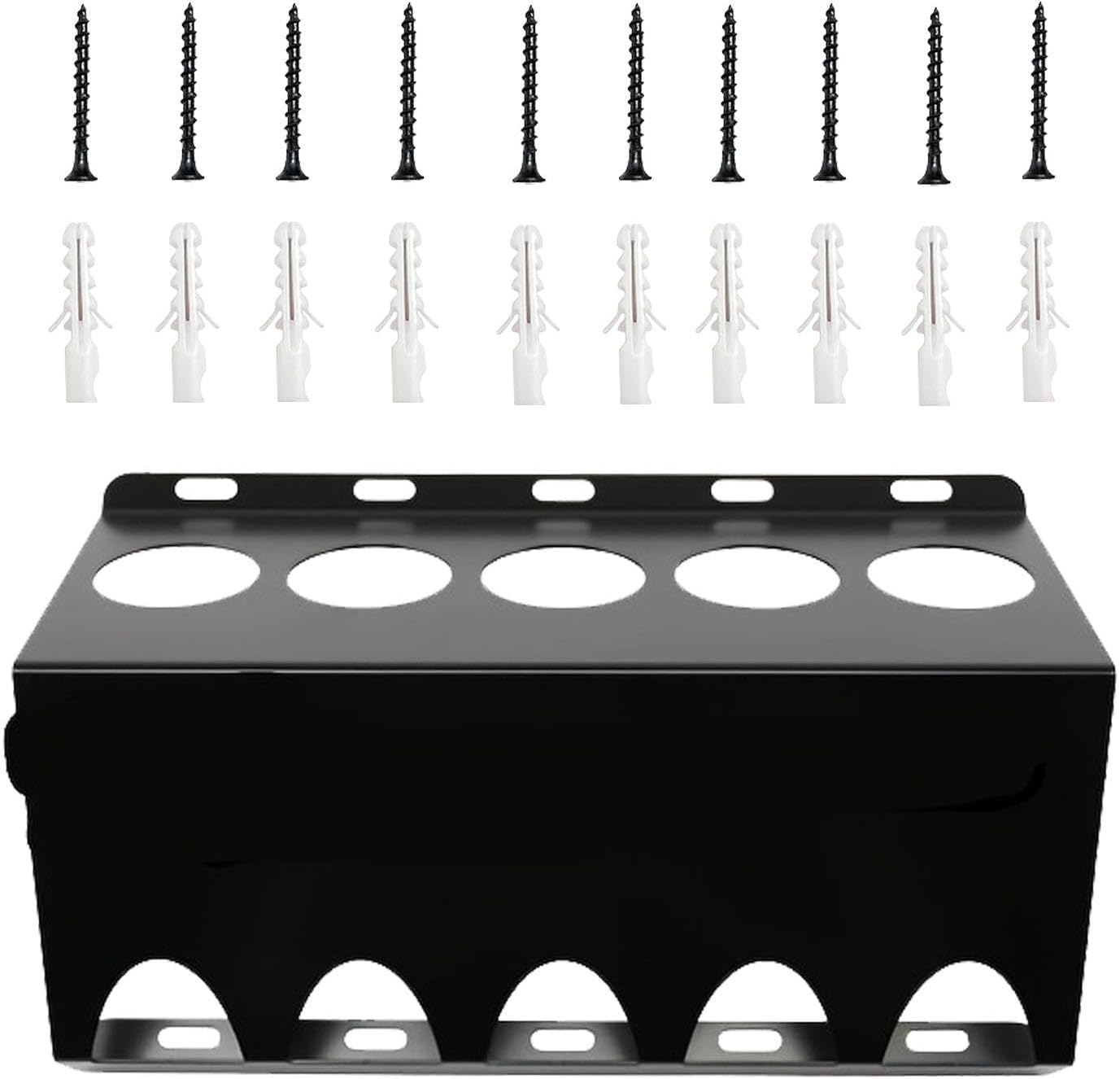 GENERIC Support De Tube De Calfeutrage En Métal | 5 Emplacements De Rangement Pour Tubes De Calfeutrage – Support Mural Pour Plombiers, électriciens, Décorateurs, Entrepreneurs, Bricoleurs, Charpentiers