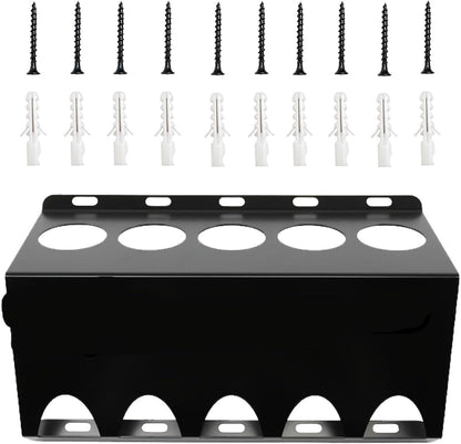 GENERIC Support De Tube De Calfeutrage En Métal | 5 Emplacements De Rangement Pour Tubes De Calfeutrage – Support Mural Pour Plombiers, électriciens, Décorateurs, Entrepreneurs, Bricoleurs, Charpentiers