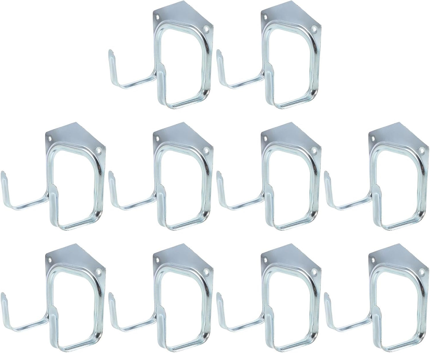  Ciieeo Lot De 10 Crochets Muraux En Fer Robustes Double Fixation, Taille Grosse, Finition Anticorrosion, Porte-serviettes Et Porte-clés Réutilisables, Pour Chambre, La Cuisine Et Salle