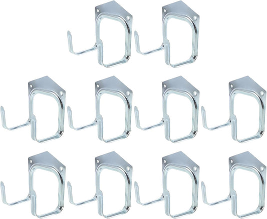 Ciieeo Lot De 10 Crochets Muraux En Fer Robustes Double Fixation, Taille Grosse, Finition Anticorrosion, Porte-serviettes Et Porte-clés Réutilisables, Pour Chambre, La Cuisine Et Salle