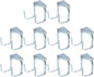  Ciieeo Lot De 10 Crochets Muraux En Fer Robustes Double Fixation, Taille Grosse, Finition Anticorrosion, Porte-serviettes Et Porte-clés Réutilisables, Pour Chambre, La Cuisine Et Salle