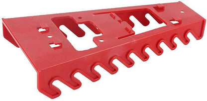  Wrench Organizer, Heavy Duty Tool Rack, Pegboard-Compatible Storage Holder, Space-Saving Screwdriver Stand. Perfect For Garage, Workshop, Repair Shop, Or Home Utility Room, 22 X 12 Cm Red Black