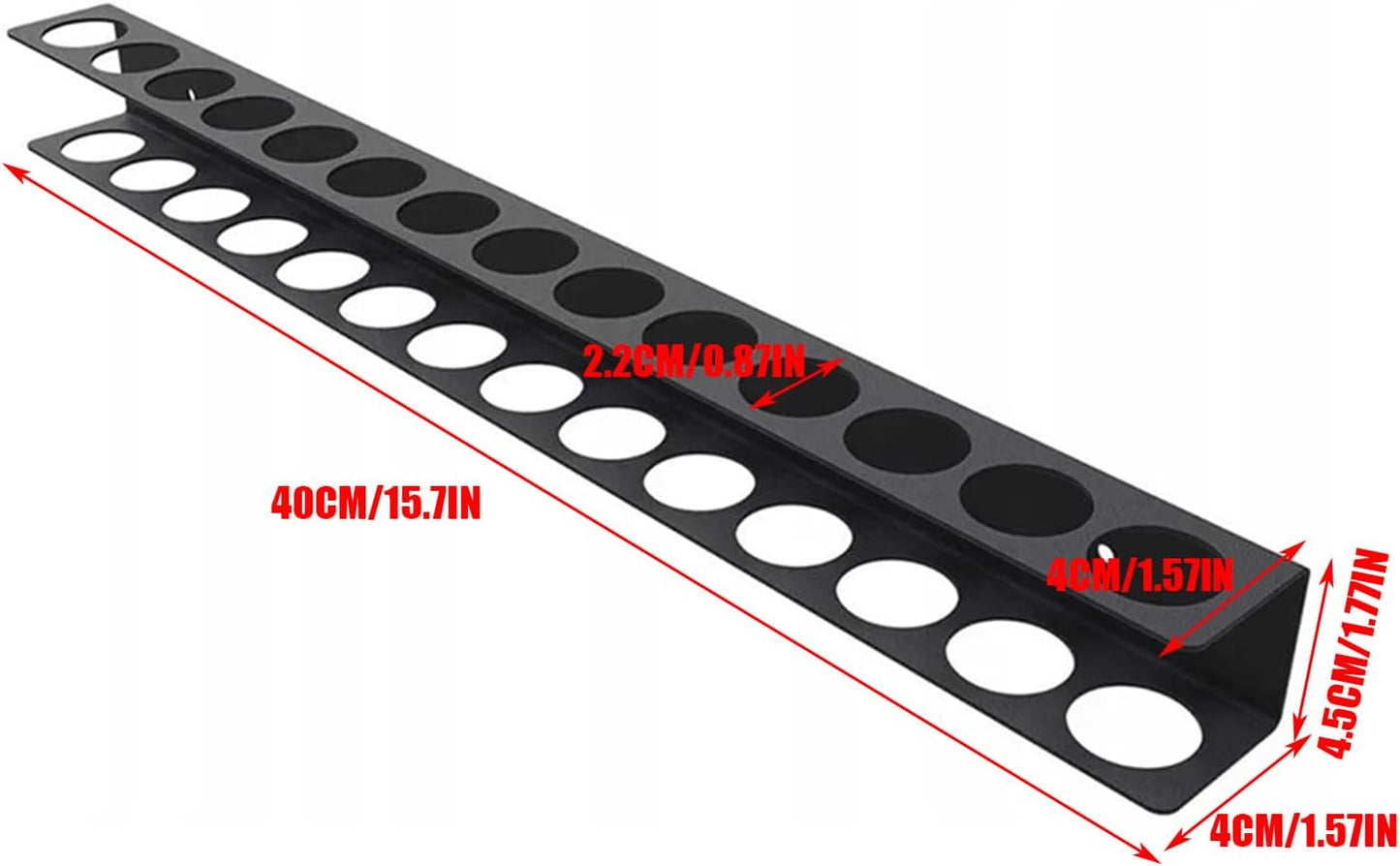 GENERIC Porte-tournevis – Porte-outils Pour Un Rangement Organisé | Construction En Acier Avec Finition Noire, Organiseur Mural D'outils à Main, Design Peu Encombrant Pour Garage, Atelier, Sous-sol
