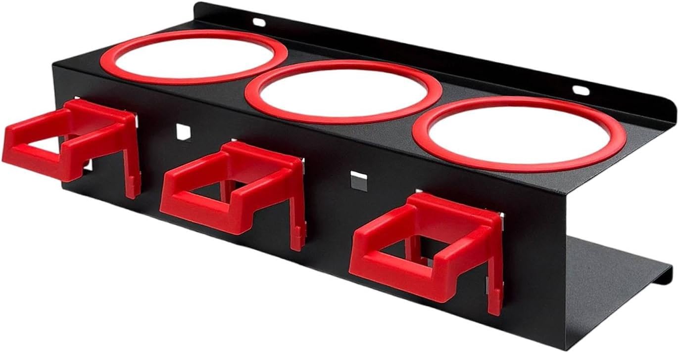  Porte-flacons Pulvérisateurs, étagère à Flacons, Fixation Murale, En Métal Avec Porte-Outils. Utilisation Polyvalente Pour Les Abris De Voiture, Bleu 5 Trous