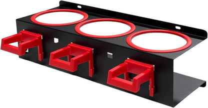  Porte-flacons Pulvérisateurs, étagère à Flacons, Fixation Murale, En Métal Avec Porte-Outils. Utilisation Polyvalente Pour Les Abris De Voiture, Bleu 5 Trous