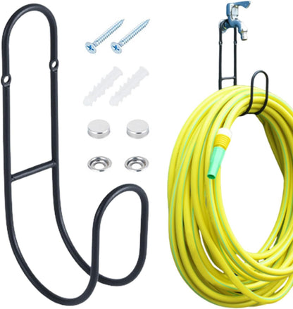  Support De Tuyau En Métal Robuste, Support Mural Pour Tuyau D'arrosage, Support D'eau Extérieur Avec Revêtement Résistant à La Rouille, Rangement En Acier Robuste Pour Garage, Rallonges De