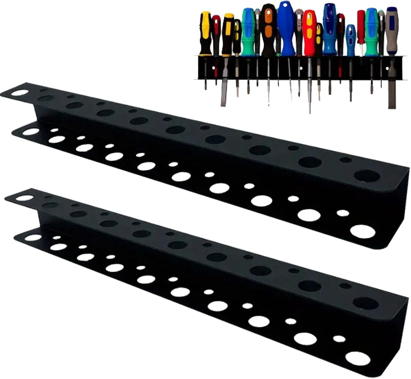  Lot De 2 Supports Muraux Pour Tournevis, Support De Rangement Pour Tournevis, Support Mural Robuste Et Peu Encombrant Pour Garages Ou Ateliers