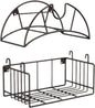  Support Mural Pour Tuyau, Support De Tuyau, Support De Rangement Robuste, Cadre En Métal Résistant à La Rouille, Organisateur De Tuyau Peu Encombrant Pour Extérieur, Garage, Piscine, 32 X 17 X