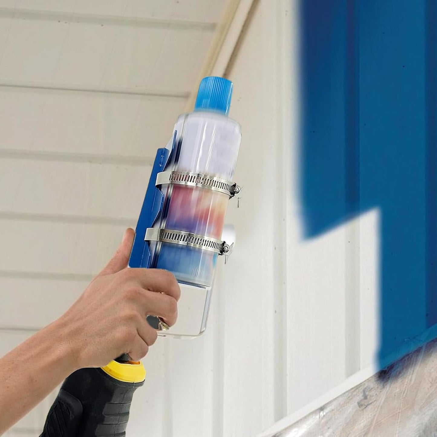 Secoueur De Peinture,Avec Courroies Double Fixées Acier Inoxydable Fournitures De Jardin | Mélangeur De Bombes De Peinture - Pour Sauces, Intérieur, Garage, Maison, Appartement, Bureaux, Commercial