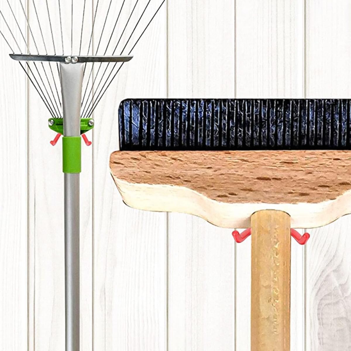  Toyvian Lot De 6 Crochets De Rangement Mural En Métal Robuste, Crochets Multifonctions Pour Garage, Support Mural Pour Outils Lourds, Organisateur D’outils De Jardin Et Suspendre