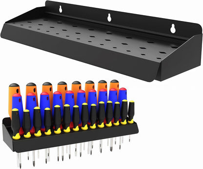  Support De Tournevis Mural Robuste De 40,6 Cm, Avec 3 Points De Fixation, Solution Compacte Pour Garage Et Atelier, étagère à Outils Robuste