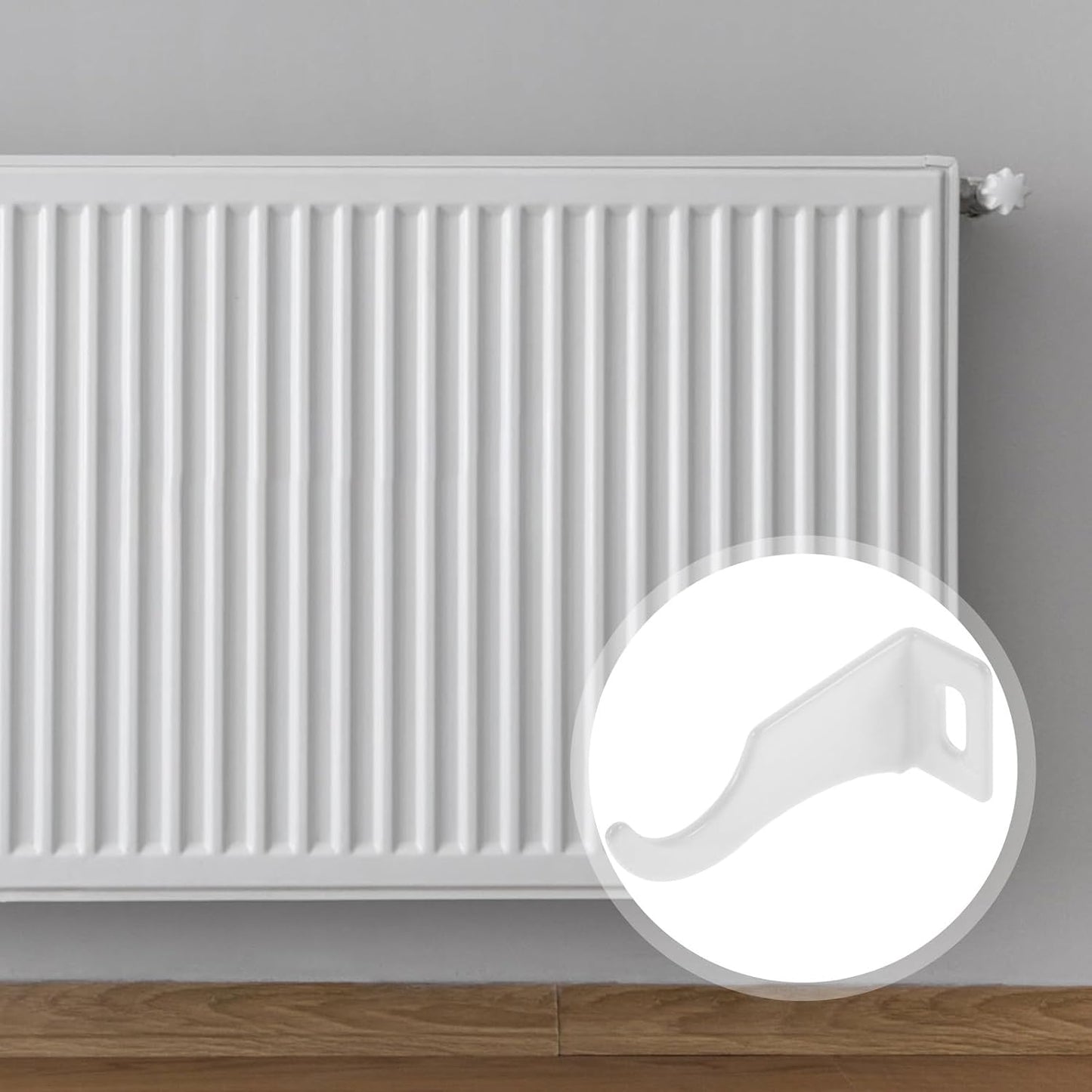  Housoutil Lot De 4 Crochets De Radiateur En Acier Et Aluminium Supports Robustes De Fixation Réutilisables Pour Radiateurs Installation Rapide Adaptés Aux Systèmes De Chauffage