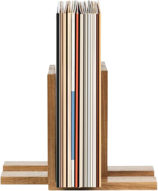  Support De Disques Vinyles - Organiseur En Bois Extensible Réglable - Étagère De Présentation Pour Livres, Magazines, Dossiers, Bureau, Bibliothèque, Armoire, Salon, Chambre à Coucher