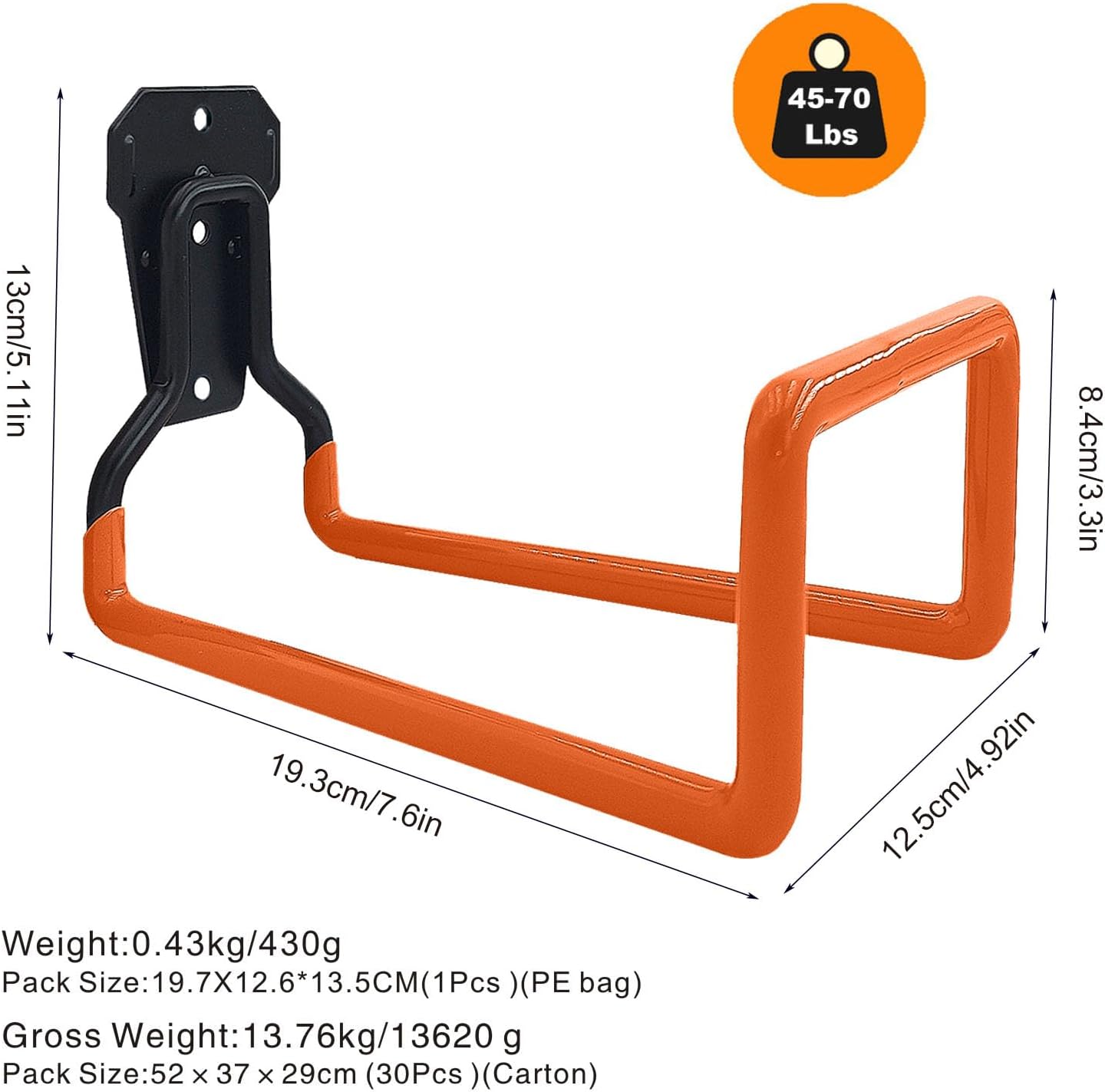  Lot De 2 Crochets De Garage Robustes Pour Organiser Les équipements De Pelouse, Organisateur D'outils De Jardin, Crochet De Tuyau D'eau Peu Encombrant, Crochets à Grande Capacité De Charge