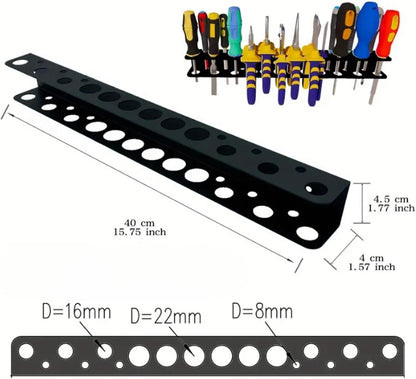  Étagère De Rangement Pour Tournevis, Support De Rangement Pour Outils, Support De Rangement D'atelier, étagère Pour Tournevis, 40 X 4,5 X 4,9 Cm, Indispensable Pour Toute Personne Cherchant à