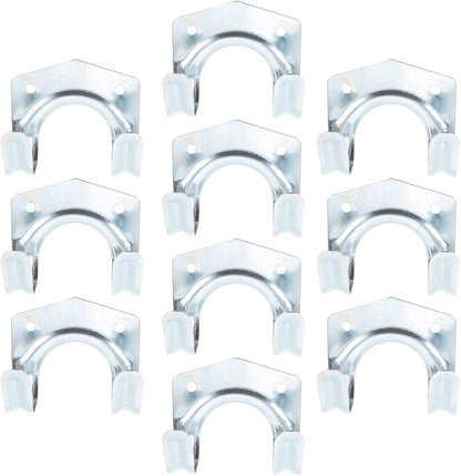  OUNONA Lot De 10 Crochets Muraux En Fer Double Trou Crochets Utilitaires Compacts Pour Salle De Bain, La Cuisine Et Garage Porte-serviettes, Porte-clés Et Porte-outils Résistants