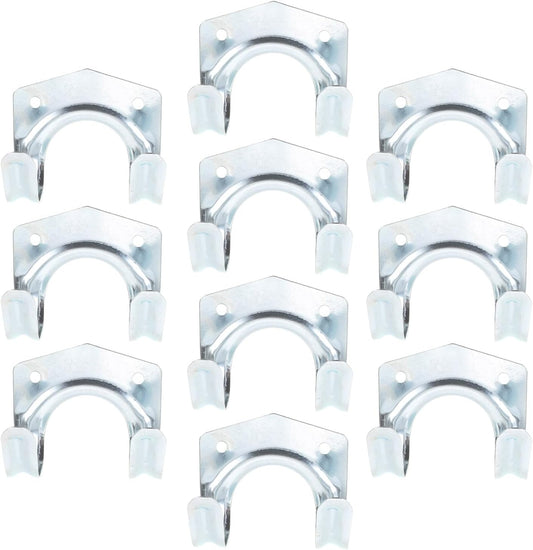  OUNONA Lot De 10 Crochets Muraux En Fer Double Trou Crochets Utilitaires Compacts Pour Salle De Bain, La Cuisine Et Garage Porte-serviettes, Porte-clés Et Porte-outils Résistants