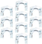  OUNONA Lot De 10 Crochets Muraux En Fer Double Trou Crochets Utilitaires Compacts Pour Salle De Bain, La Cuisine Et Garage Porte-serviettes, Porte-clés Et Porte-outils Résistants