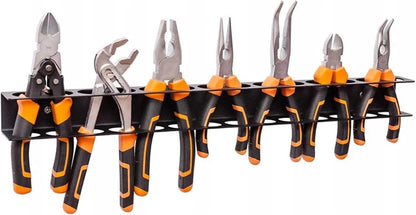 GENERIC Porte-tournevis – Porte-outils Pour Un Rangement Organisé | Construction En Acier Avec Finition Noire, Organiseur Mural D'outils à Main, Design Peu Encombrant Pour Garage, Atelier, Sous-sol