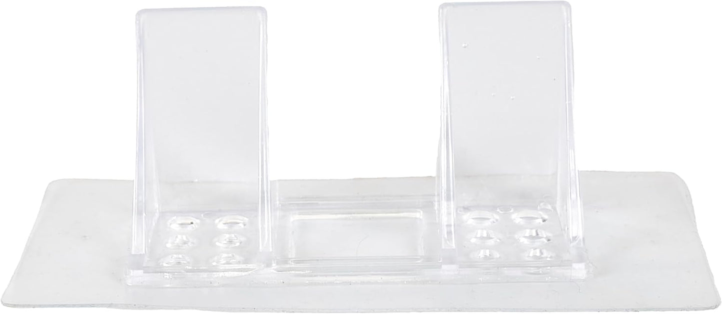  DI0063 Crochets Pour Étagère - Lot De 2 - Auto-adhésifs 15Kg - Installation Rapide - Design Discret - Polyvalent - Métal - Blanc