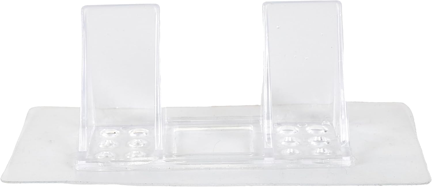  DI0063 Crochets Pour Étagère - Lot De 2 - Auto-adhésifs 15Kg - Installation Rapide - Design Discret - Polyvalent - Métal - Blanc