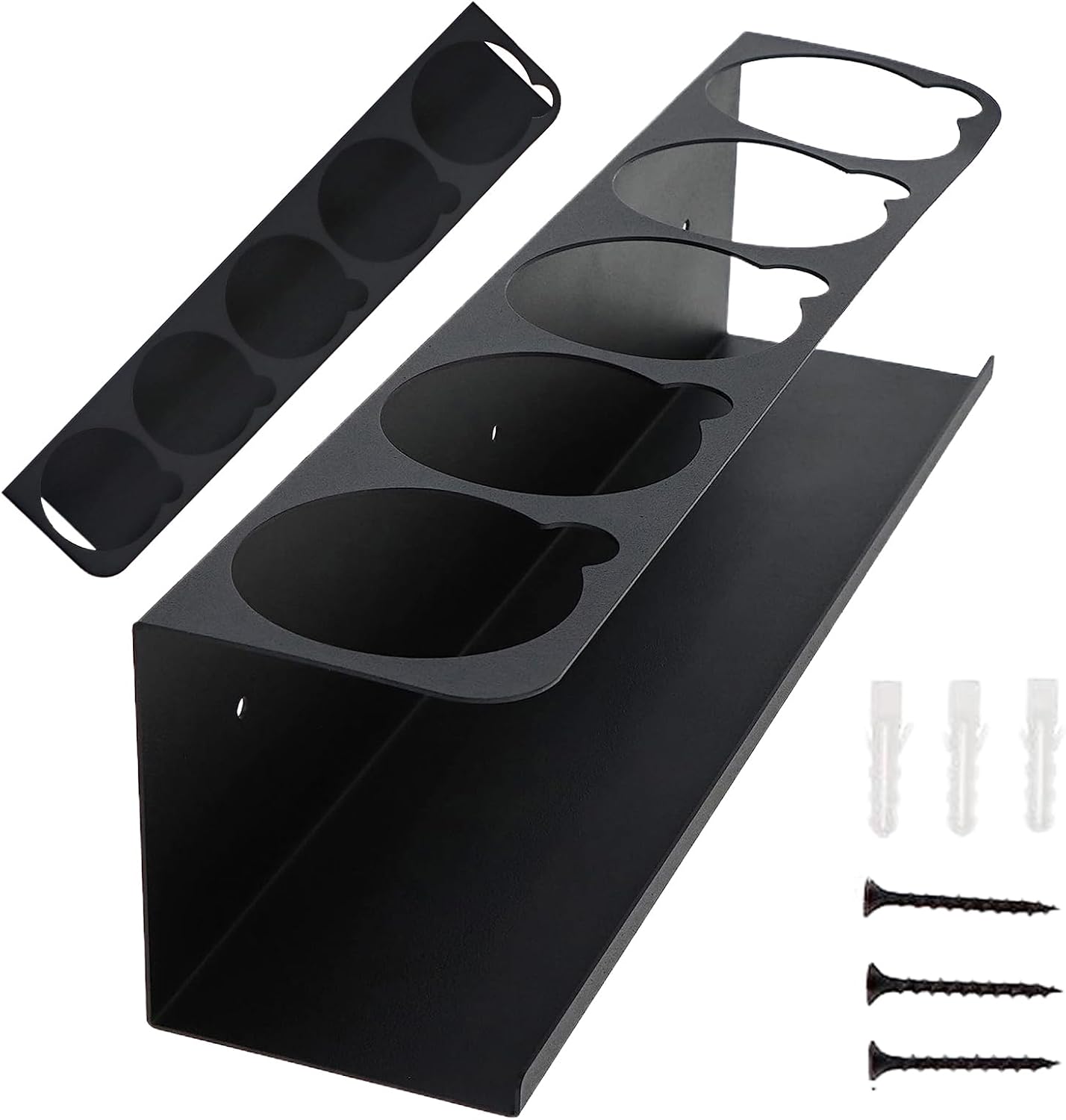 GENERIC Support Pour Flacon Pulvérisateur – Support Mural Adhésif – Support De Tube De Calfeutrage Avec Compartiment Pour Atelier Et Garage, Clé, Tournevis