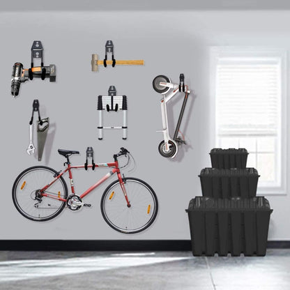  Gatuida 4Pièces Crochets Mural Garage Organisateur Heavy Duty Pour Outils De Jardin Et Vélo Crochets Utilitaires Noir Pour Rangement Et Économiseur Espace