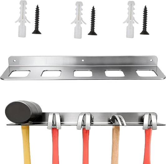  Organisateur D'outils à Fixation Murale | Support Mural De Garage à 5 Compartiments - Rangement De Stockage Des Tournevis Pour Ateliers,pour Abri, Atelier, Usine, Maison, Pinces, Tournevis Et Clés