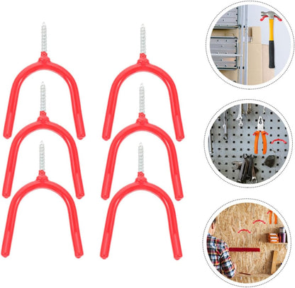  Gatuida Lot De 6 Crochets En Métal Galvanisé Robustes De Y Double Crochet Pour Organisation Du Garage Et Rangement D'outils Lourds Muraux