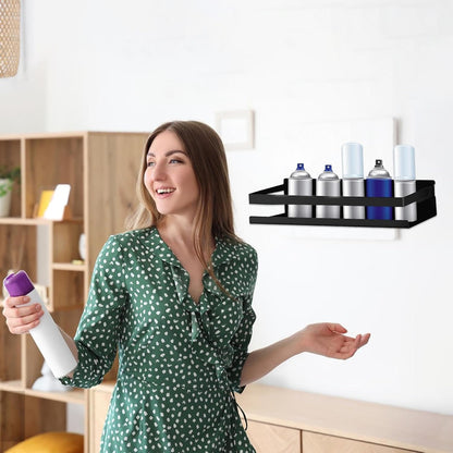  Générique Cleaning Bottle Wall Shelf, Stainless Steel Rack, Spray Paint Flask Holder, Space-Saving Shelves, Auto Detailing Organizer, 7.87x3.94x2.28 Inches, Perfect For Laundry Bathroom